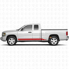Gebogen Strepen Rocker Panel Deur Vinyl Sticker voor Dodge Dakota 2005-2011 3