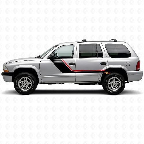 Twin Stripes Deursticker voor Dodge Durango 1998-2003 1
