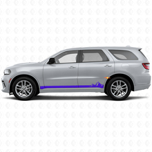 Mountains Dunne Strepen Rocker Panel Vinyl Decal voor Dodge Durango 2011+ 2