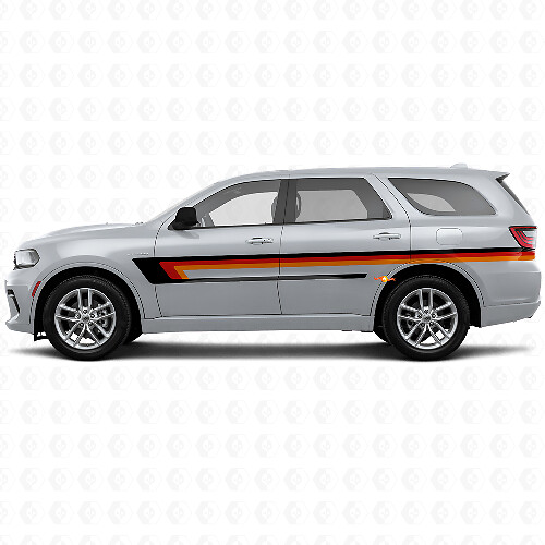 Drie-strepen deurzijvinylsticker voor Dodge Durango 2011+ 1
