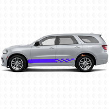 Ruitjes Strepen Rockerpanel Vinyl Decal voor Dodge Durango 2011+ 2