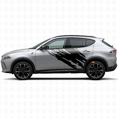 Modderspatprint Deurzij Vinylsticker voor Dodge Hornet 2023+ 1