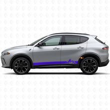 Mountains Style Strepen Rocker Panel Vinyl Sticker voor Dodge Hornet 2023+ 2