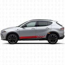 Ruitjes Strepen Rocker Panel Vinyl Decal voor Dodge Hornet 2023+ 3