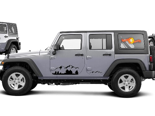 2 Jeep Mountain Rubicon JK deur elke kleur sticker sticker