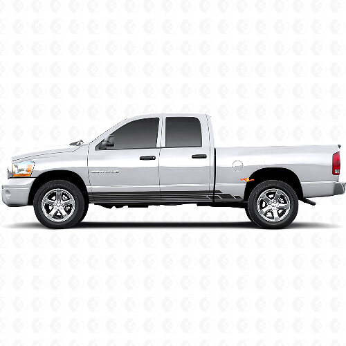 Gebogen Strepen Rocker Panel Deur Vinyl Sticker voor Dodge Ram 1500 2002-2008