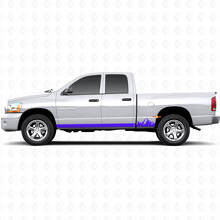 Mountains Dunne Strepen Rocker Panel Vinyl Decal voor Dodge Ram 1500 2002-2008 2