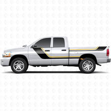 Twin Stripes Deur- en Achterzij Vinyl Decal Kit voor Dodge Ram 1500 2002-2008 2