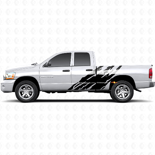 Modder Spat Grafisch Zij Vinyl Decal voor Dodge Ram 1500 2002-2008 1