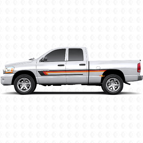 Drie Strepen Deurzij Vinyl Sticker voor Dodge Ram 1500 2002-2008