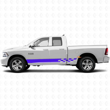 Ruitvormige Strepen Rocker Panel Vinyl Decal voor Dodge Ram 1500 2011-2018 2