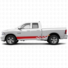 Ruitvormige Strepen Rocker Panel Vinyl Decal voor Dodge Ram 1500 2011-2018 3