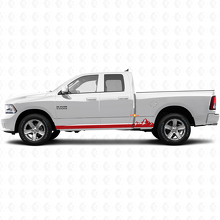 Mountains Dunne Strepen Rocker Panel Vinyl Decal voor Dodge Ram 1500 2011-2018 3