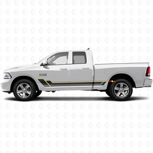 Twin Stripes Rocker Panel Vinyl Decal Kit voor Dodge Ram 1500 2011-2018 2