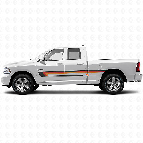 Triple Stripe Deurzijde Vinyl Sticker voor Dodge Ram 1500 2011-2018 1