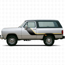 Twin Strepen Deurzijde Vinyl Decal Kit voor Dodge Ramcharger 1974-1993 2