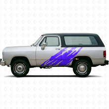 Modderspat Grafische Zijkant Vinyl Sticker voor Dodge Ramcharger 1974-1993 2