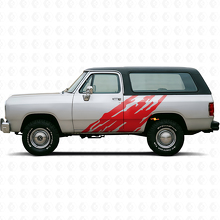 Modderspat Grafische Zijkant Vinyl Sticker voor Dodge Ramcharger 1974-1993 3
