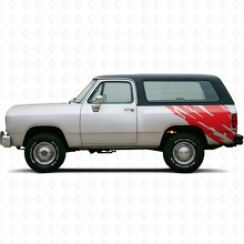 Modderspatten Grafische Achterzijde Vinyl Sticker voor Dodge Ramcharger 1974-1993 3