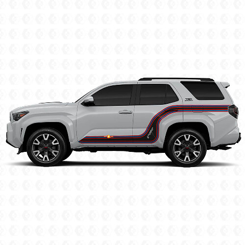 Gebogen Race Strepen Zij Vinyl Stickers Decal Voor Toyota 4Runner 1