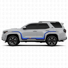 Triple racing stripes zij vinyl decal kit voor Toyota 4Runner 2