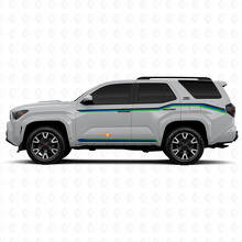 Triple Racing Strepen Rocker Panel en Deuren Vinyl Decal Kit Voor Toyota 4Runner 2