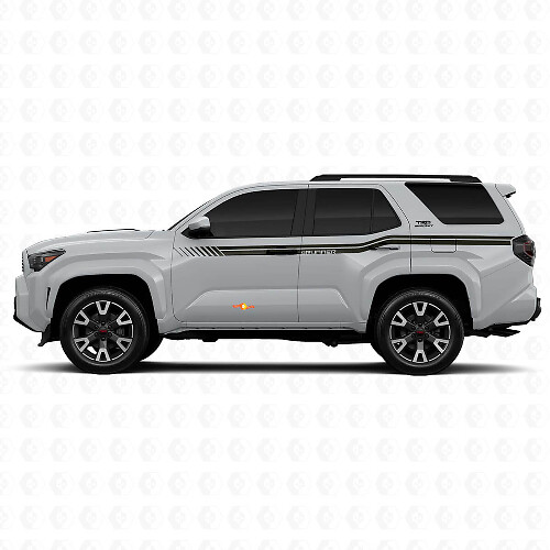 Gebogen Geruite Zijstrepen Vinyl Stickers Decal Voor Toyota 4Runner 1