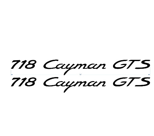 Merkletters vinylsticker voor Porsche 718 Cayman GTS