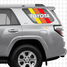 Retro stijl strepen vinylstickers voor de achterzijruit van Toyota 4Runner_2