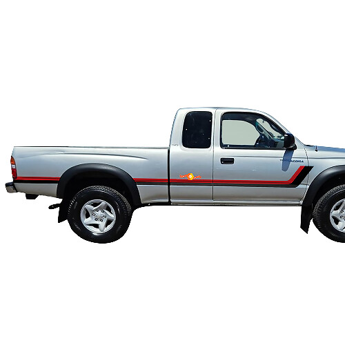 Twin Stripes zijkant vinyl decal voor Toyota Tacoma 1995-2004 1