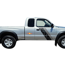 Dubbele Topografische Strepen Zijkant Vinyl Decal voor Toyota Tacoma 1995-2004 2