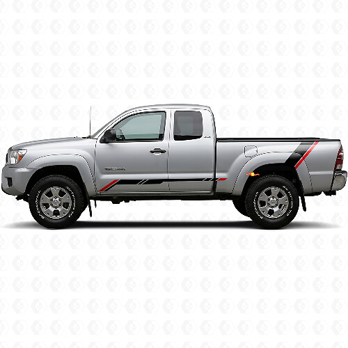 Twin Stripes Deur- en Achterspatbord Vinyl Decal Kit voor Toyota Tacoma 2004-2015 1