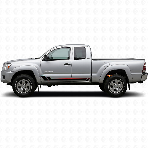 Twin Stripes dorpel vinyl decal kit voor Toyota Tacoma 2004-2015