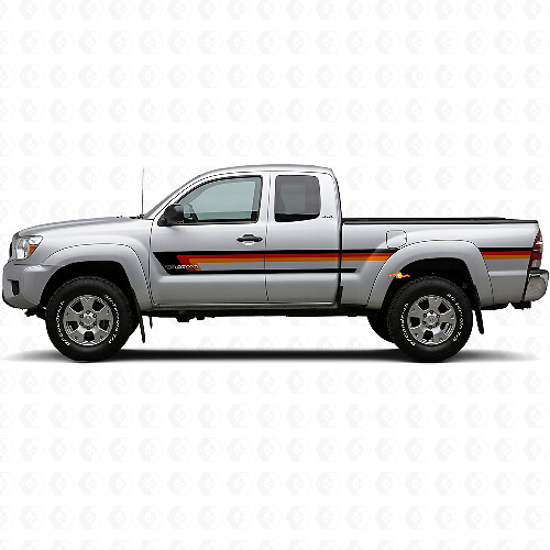 Triple Strepen Deurzijde Vinyl Decal voor Toyota Tacoma 2004-2015 1
