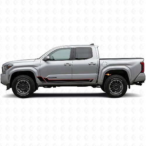Twin Strepen Rocker Panel Vinyl Decal Kit voor Toyota Tacoma 2023+ 1