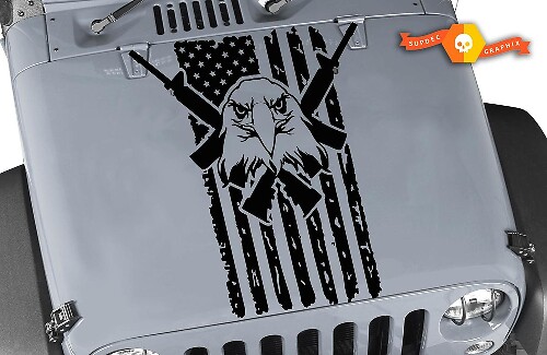 MOLON LABE USA vlag noodlijdende Bald Eagle Wrangler vinyl kap sticker sticker TJ LJ JK
