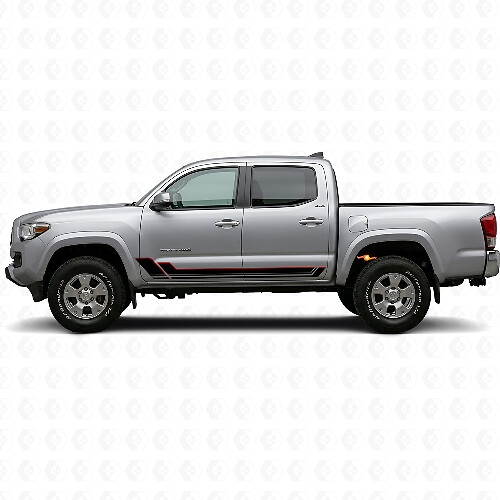 Twin Stripes Rocker Panel Vinyl Decal Kit voor Toyota Tacoma 2015-2023
