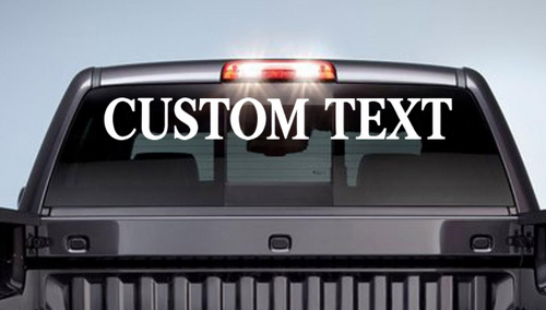 CUSTOM TEKST Serif Achterruit Vinyl Lettering Decal voor Musclecar truck