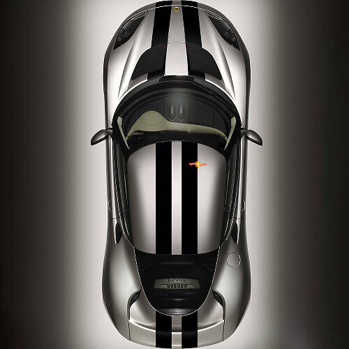 Twin Stripes Motorkap Dak Kofferbak Vinyl Decal Kit voor Lotus Elise 2008 1