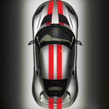 Twin Stripes Motorkap Dak Kofferbak Vinyl Decal Kit voor Lotus Elise 2008 3