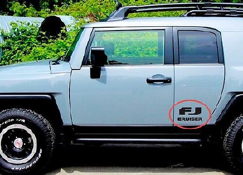 FJ Cruiser Logo Zijdeur Vinyl Decals Kit voor Toyota FJ Cruiser