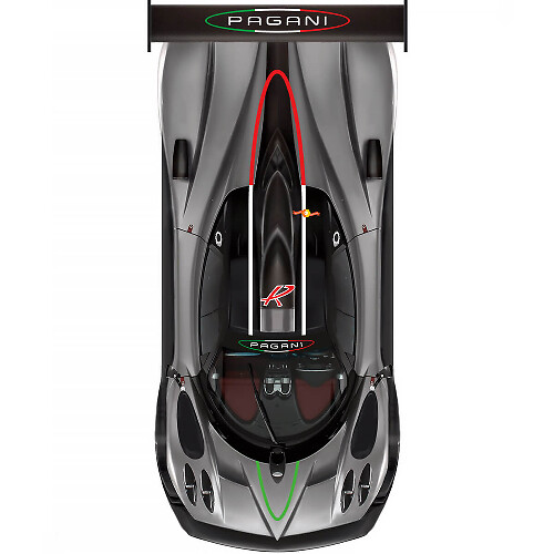 Italiaans Stijl Lettering Motorkap Dak Zij Vinyl Sticker voor Pagani Zonda R 1