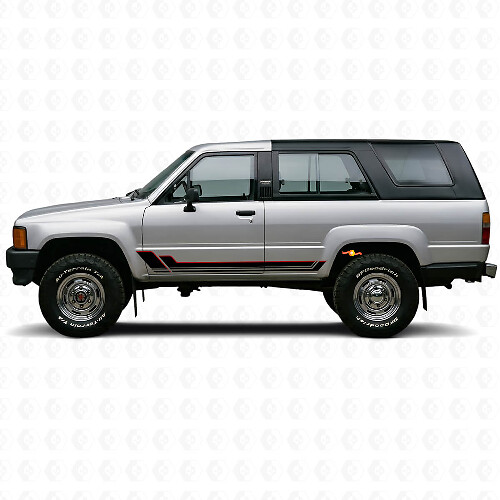 Twin Stripes Rocker Panel Vinyl Decal Kit voor Toyota 4Runner 1984-1989 1