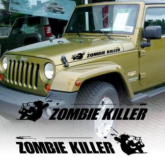 Paar kap zombie killer bullet JEEP WRANGLER RUBICON DODGE TRUCK FJ CRUISER sticker sticker vinyl 1