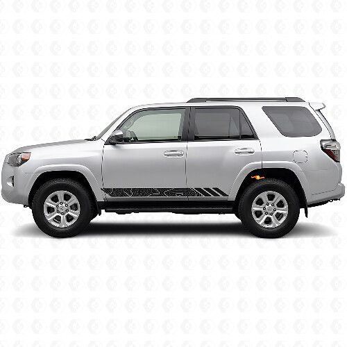 Topografische Stijl Strepen Deur Vinyl Decal voor Toyota 4Runner 2009-2024 1
