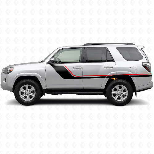 Twin Strepen Zij Vinyl Decal Kit voor Toyota 4Runner 2009-2024 1