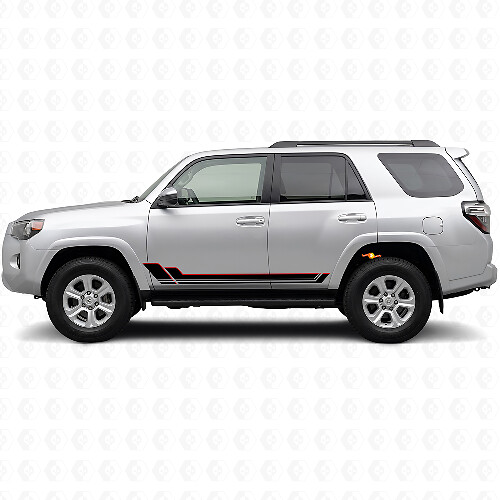 Twin Stripes Rocker Paneel Vinyl Decal Kit voor Toyota 4Runner 2009-2024 1