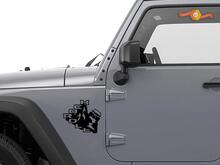 Paar ROCK n ROLL JEEP WRANGLER RUBICON sticker sticker vinyl 2