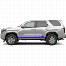 Mountains Dunne Strepen Rocker Panel Vinyl Sticker voor Toyota 4Runner 2024+ 2