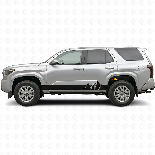 Mountains Style Strepen Rocker Panel Vinyl Decal Kit voor Toyota 4Runner 2024+